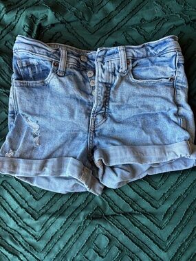 Old Navy Light Blue Rolled-Hem Denim Shorts JEAN SALE!